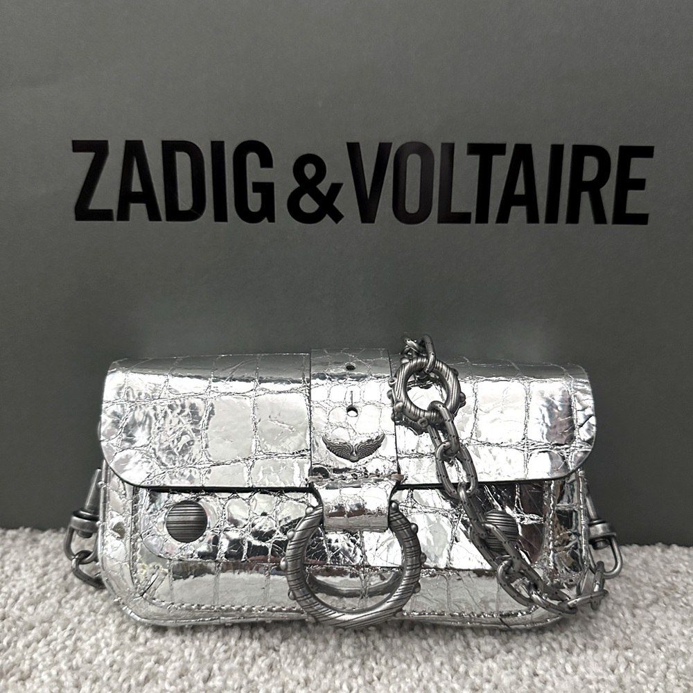 ZADIG AND VOLTAIRE EMBOSSED SNAKE KATE WALLET